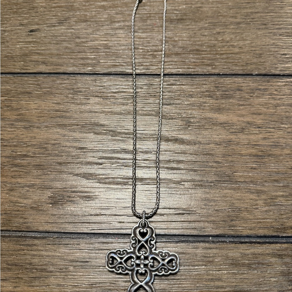 Brighton Double sided Cross Silver/ Black
